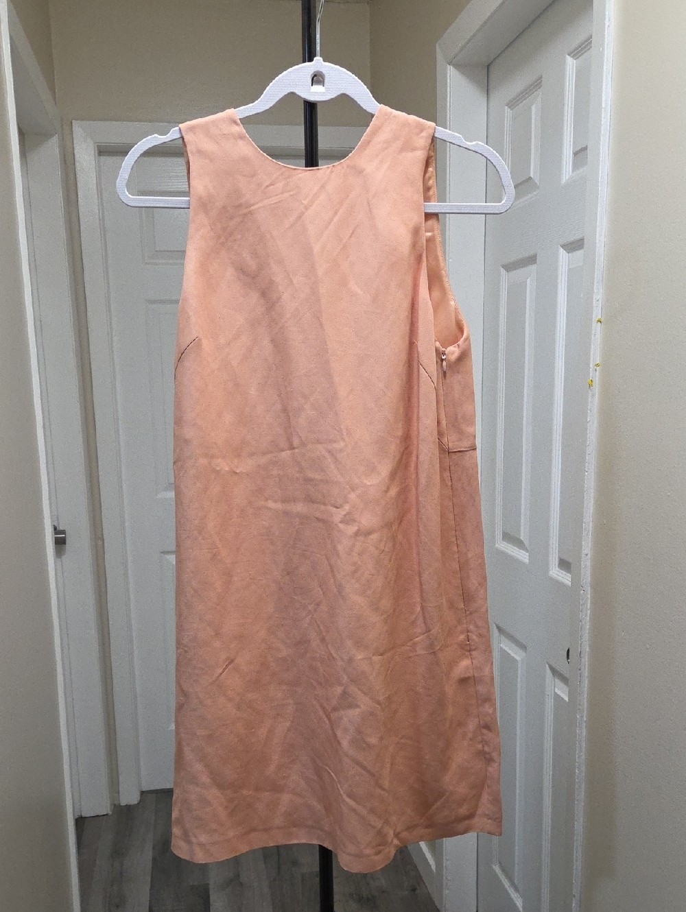 NWT Twin-Set Peach Sleeveless Shift Midi Dress Quiet Luxury Retails Over $400